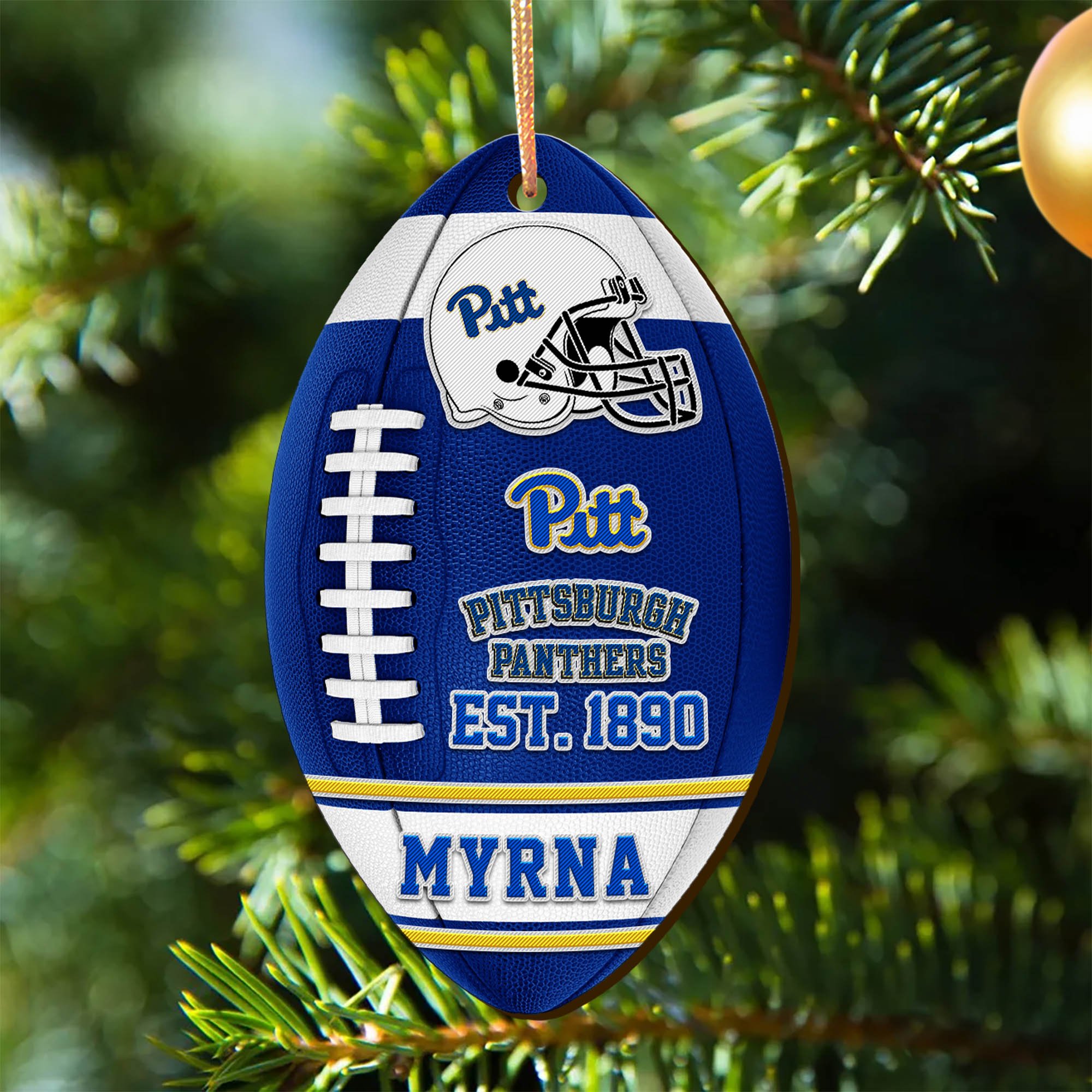 Pittsburgh Panthers Wooden Ornament 2024 Version Custom Your Name, Sport Team Ornament, Christmas Gifts, Gifts For Fans ETHY-52177