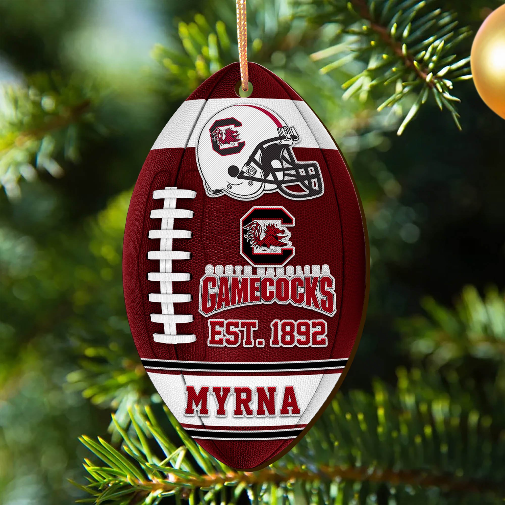 South Carolina Gamecocks Wooden Ornament 2024 Version Custom Your Name, Sport Team Ornament, Christmas Gifts, Gifts For Fans ETHY-52177