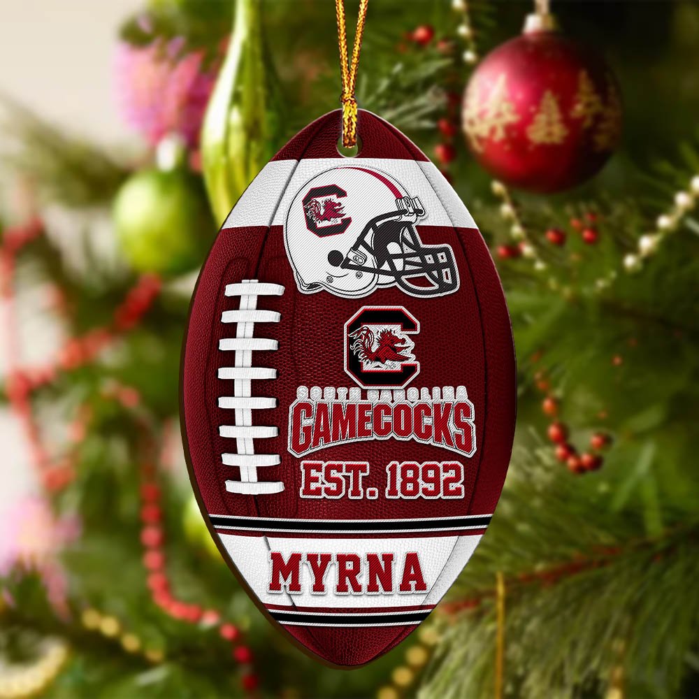 Alternative view of South Carolina Gamecocks Wooden Ornament 2024 Version Custom Your Name, Sport Team Ornament, Christmas Gifts, Gifts For Fans ETHY-52177