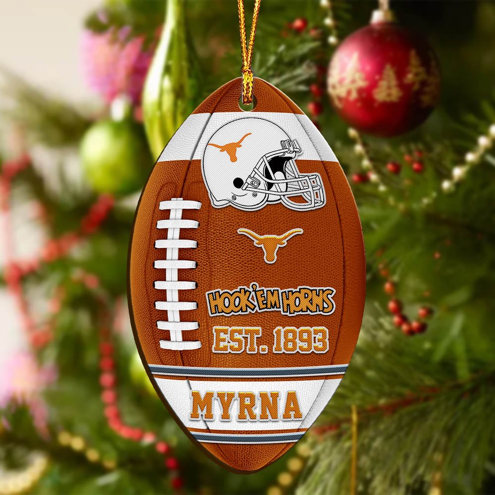 Alternative view of Texas Longhorns Wooden Ornament 2024 Version Custom Your Name, Sport Team Ornament, Christmas Gifts, Gifts For Fans ETHY-52177