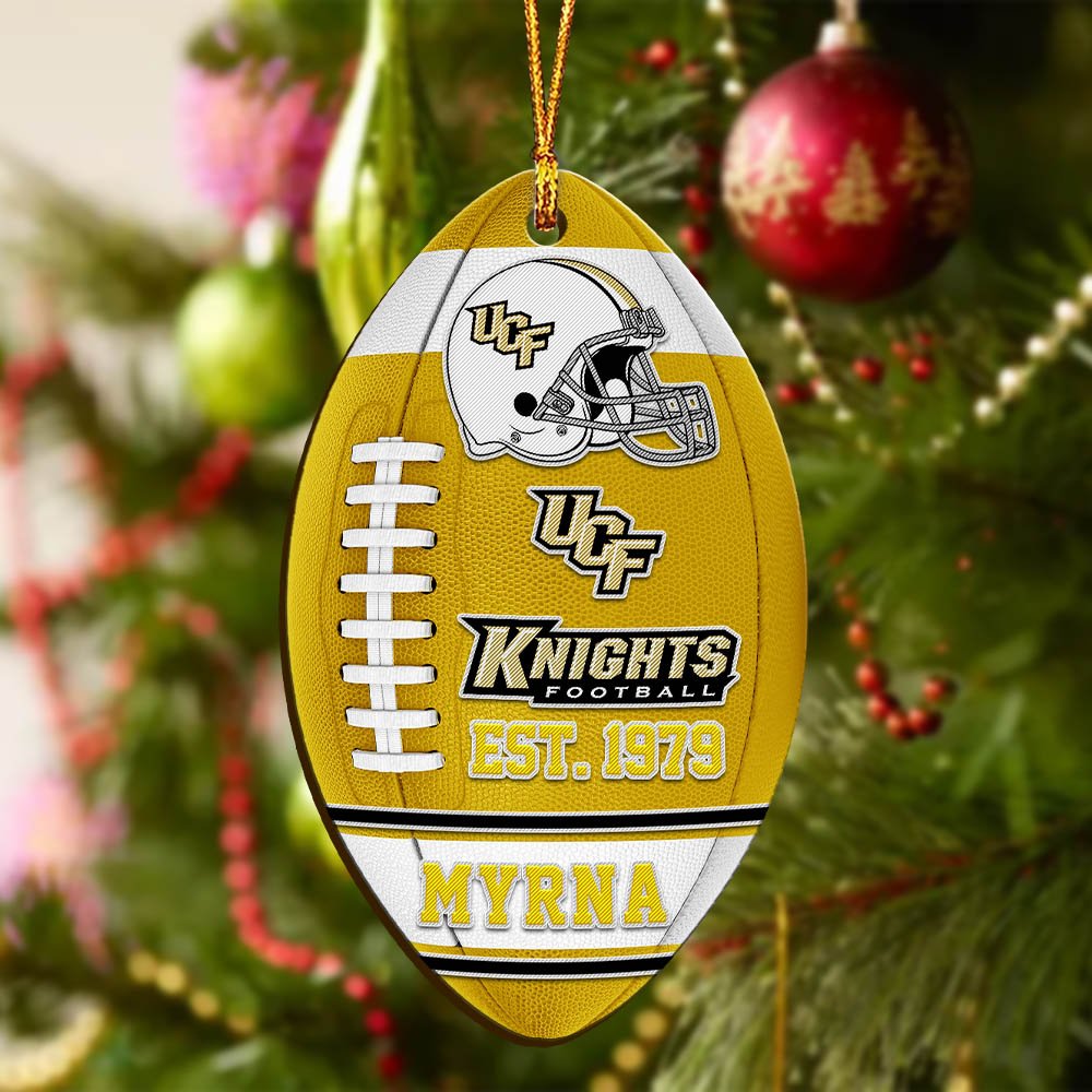 Alternative view of UCF Knights Wooden Ornament 2024 Version Custom Your Name, Sport Team Ornament, Christmas Gifts, Gifts For Fans ETHY-52177