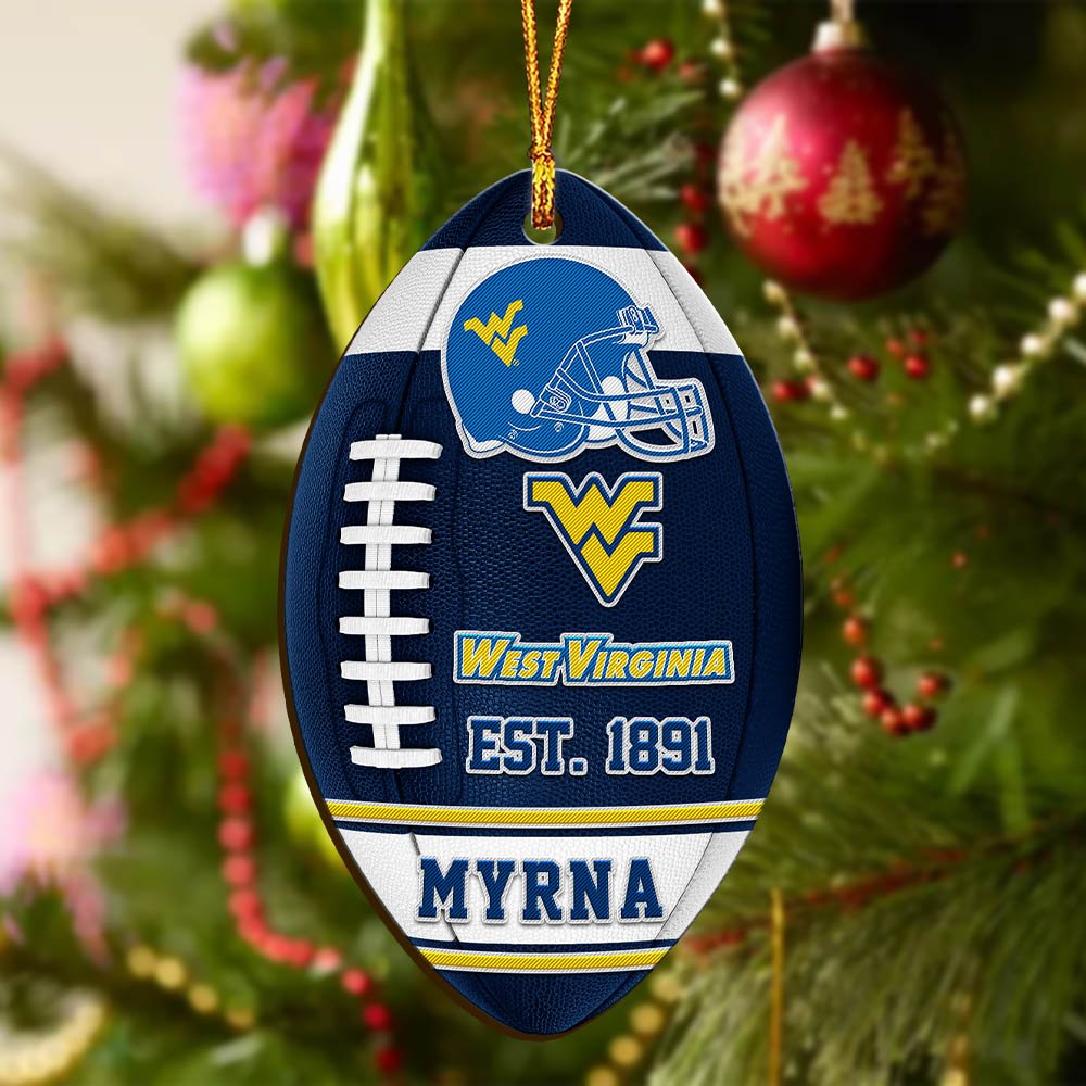 Alternative view of West Virginia Mountaineers Wooden Ornament 2024 Version Custom Your Name, Sport Team Ornament, Christmas Gifts, Gifts For Fans ETHY-52177