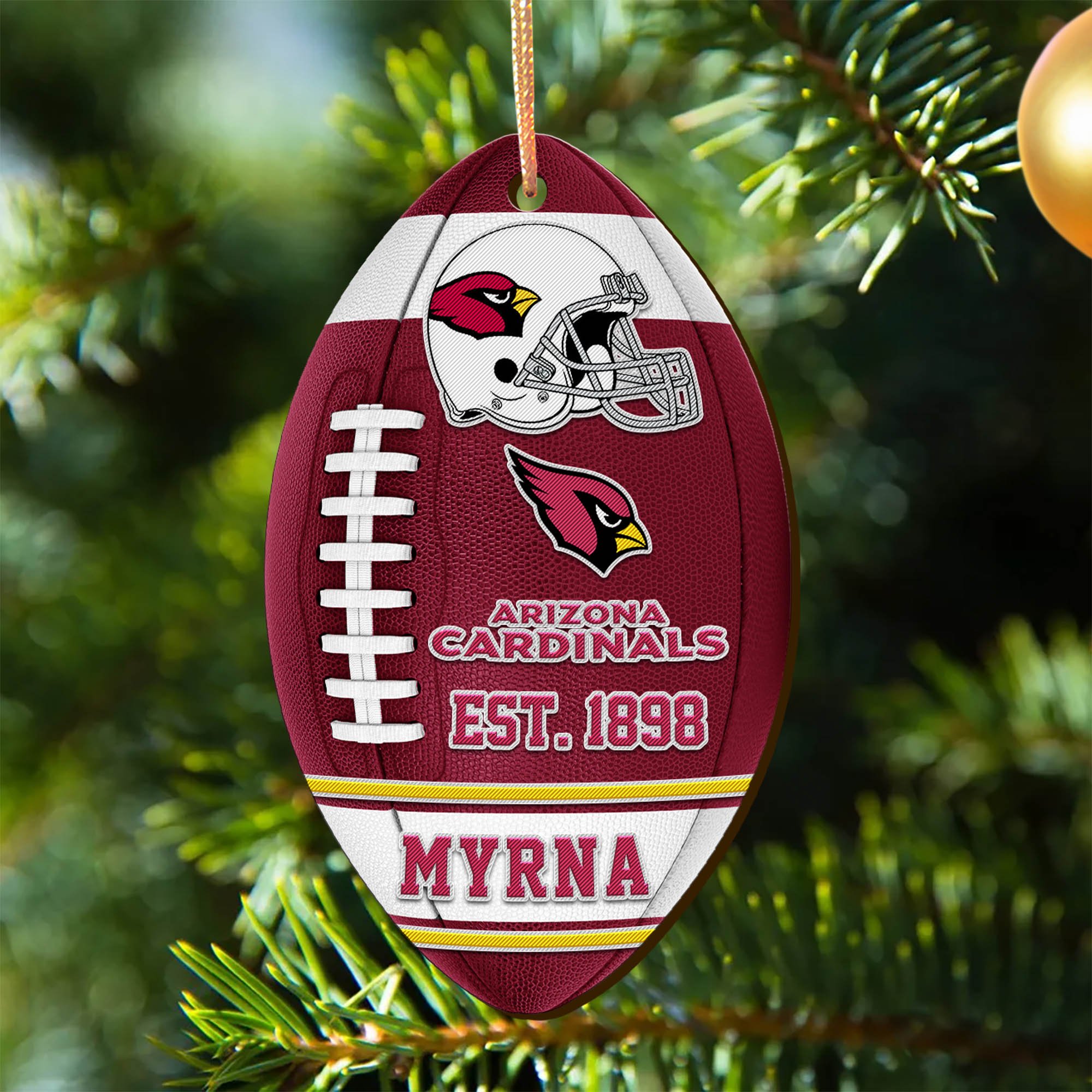 Arizona Cardinals Wooden Ornament 2024 Version Custom Your Name, Sport Team Ornament, Christmas Gifts, Gifts For Fans ETHY-52177
