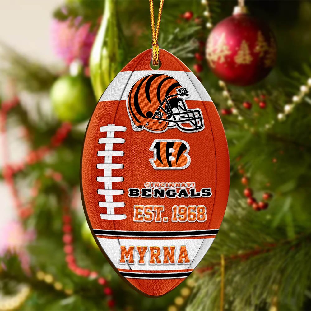 Alternative view of Cincinnati Bengals Wooden Ornament 2024 Version Custom Your Name, Sport Team Ornament, Christmas Gifts, Gifts For Fans ETHY-52177