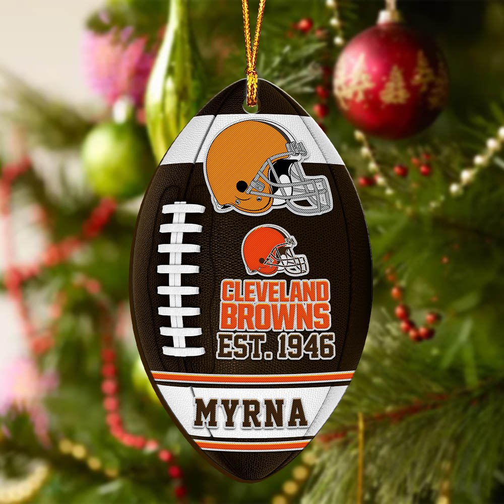 Alternative view of Cleveland Browns Wooden Ornament 2024 Version Custom Your Name, Sport Team Ornament, Christmas Gifts, Gifts For Fans ETHY-52177