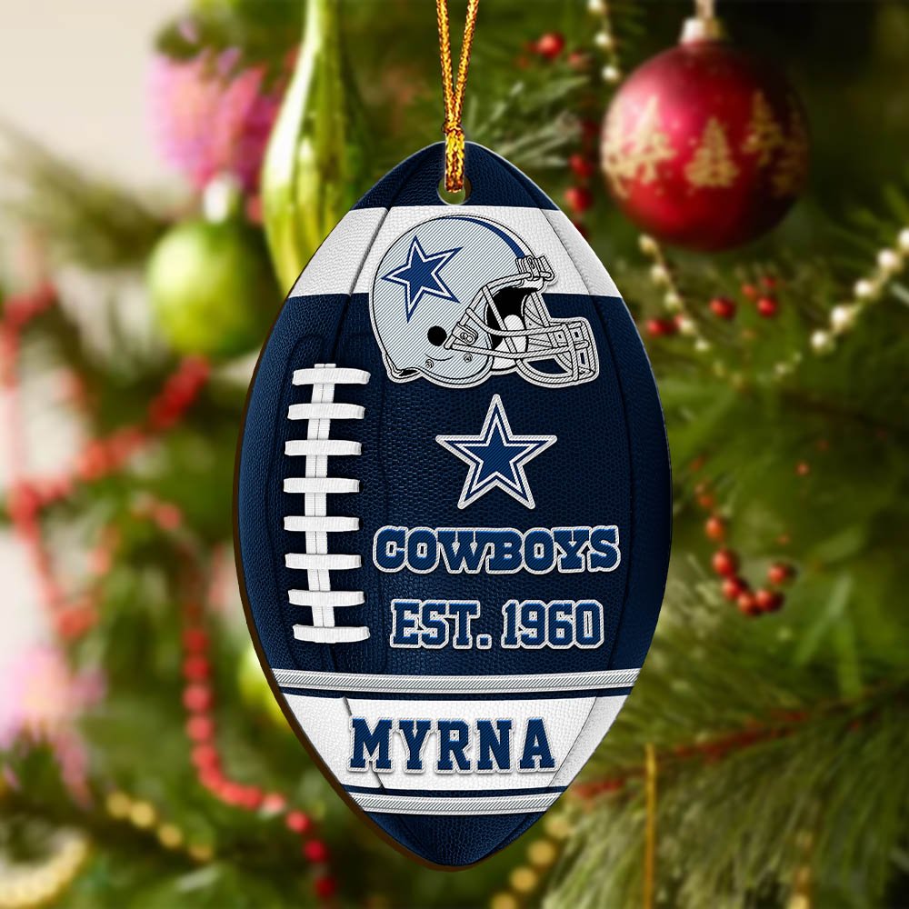 Alternative view of Dallas Cowboys Wooden Ornament 2024 Version Custom Your Name, Sport Team Ornament, Christmas Gifts, Gifts For Fans ETHY-52177