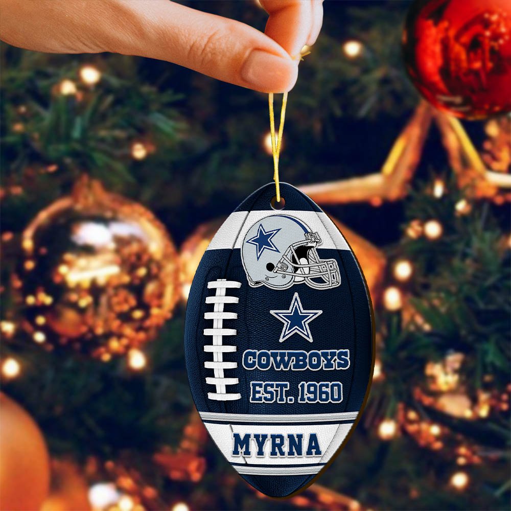 Dallas Cowboys Wooden Ornament 2024 Version Custom Your Name, Sport Team Ornament, Christmas Gifts, Gifts For Fans ETHY-52177 - Image 3