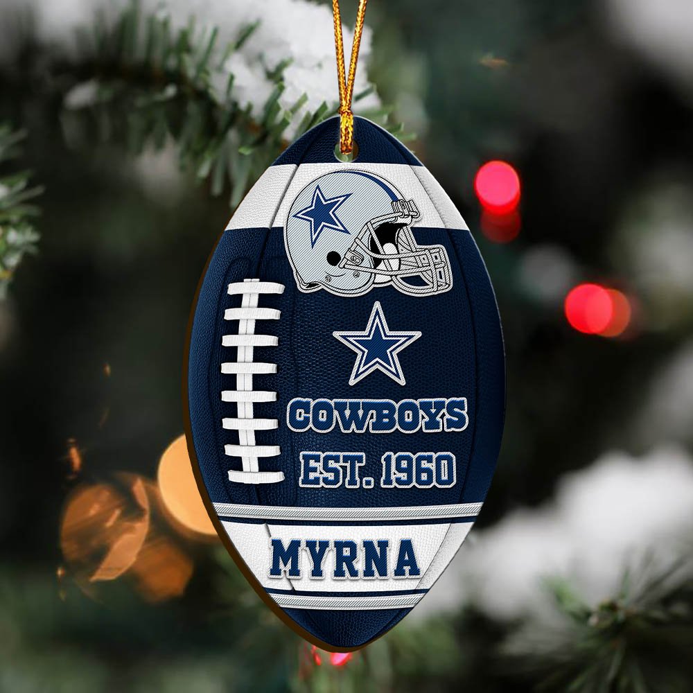 Dallas Cowboys Wooden Ornament 2024 Version Custom Your Name, Sport Team Ornament, Christmas Gifts, Gifts For Fans ETHY-52177 - Image 4