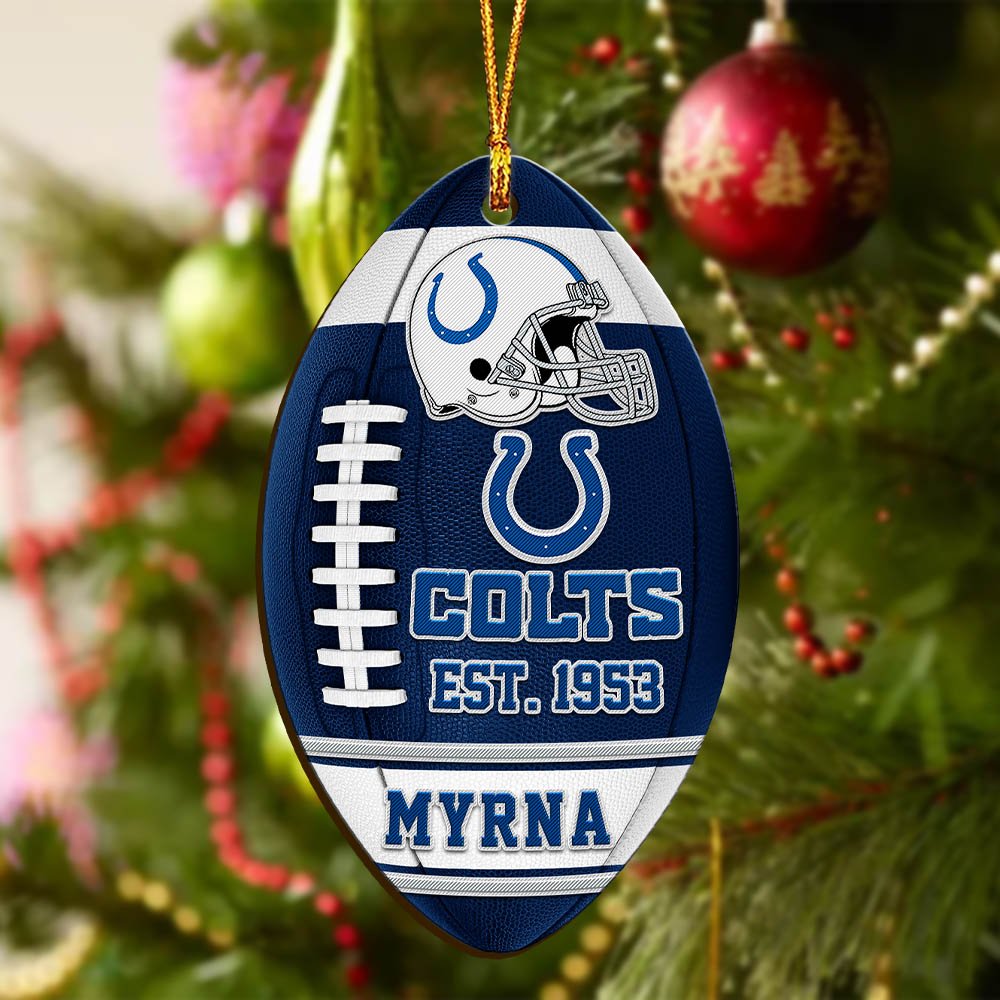 Alternative view of Indianapolis Colts Wooden Ornament 2024 Version Custom Your Name, Sport Team Ornament, Christmas Gifts, Gifts For Fans ETHY-52177