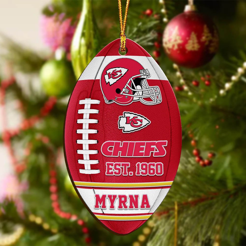Alternative view of Kansas City Chiefs Wooden Ornament 2024 Version Custom Your Name, Sport Team Ornament, Christmas Gifts, Gifts For Fans ETHY-52177