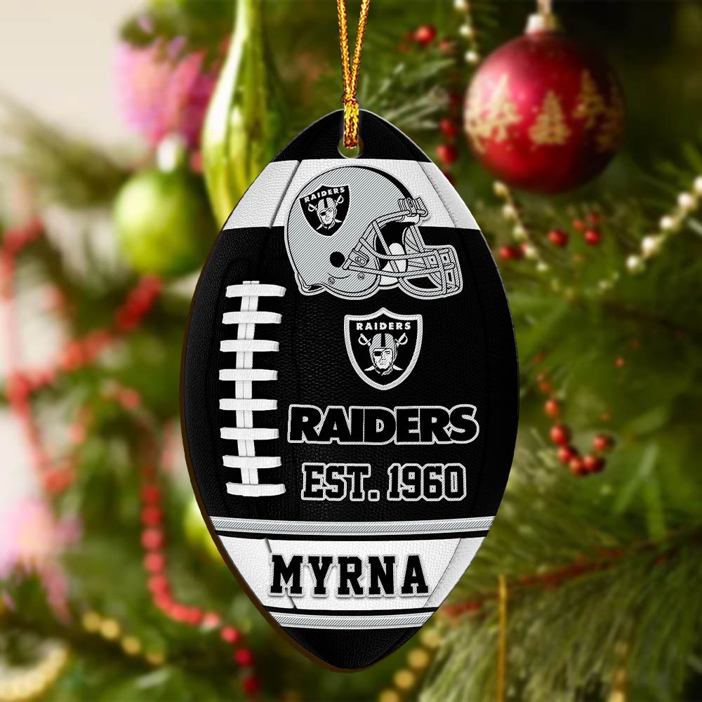 Alternative view of Las Vegas Raiders Wooden Ornament 2024 Version Custom Your Name, Sport Team Ornament, Christmas Gifts, Gifts For Fans ETHY-52177