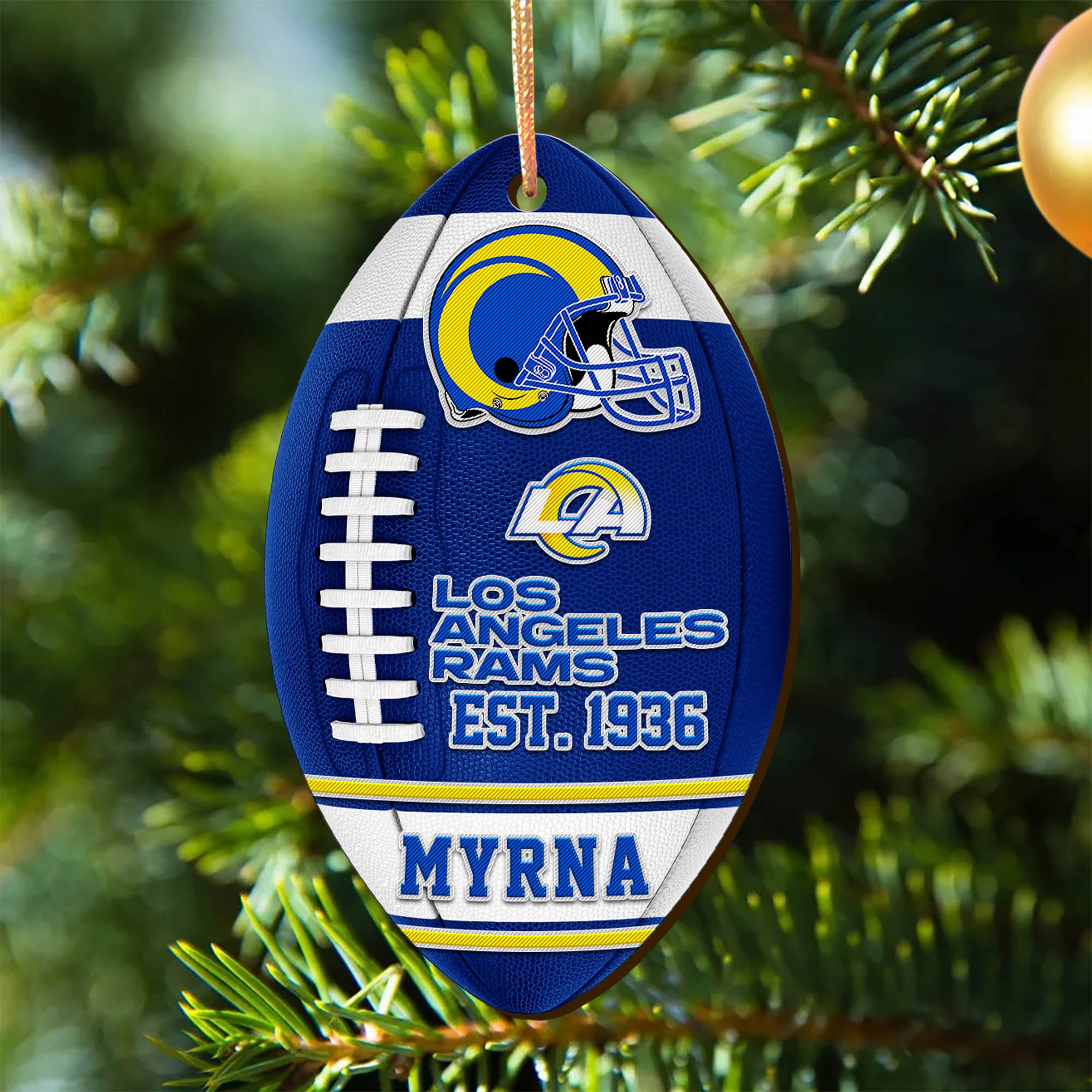 Los Angeles Rams Wooden Ornament 2024 Version Custom Your Name, Sport Team Ornament, Christmas Gifts, Gifts For Fans ETHY-52177