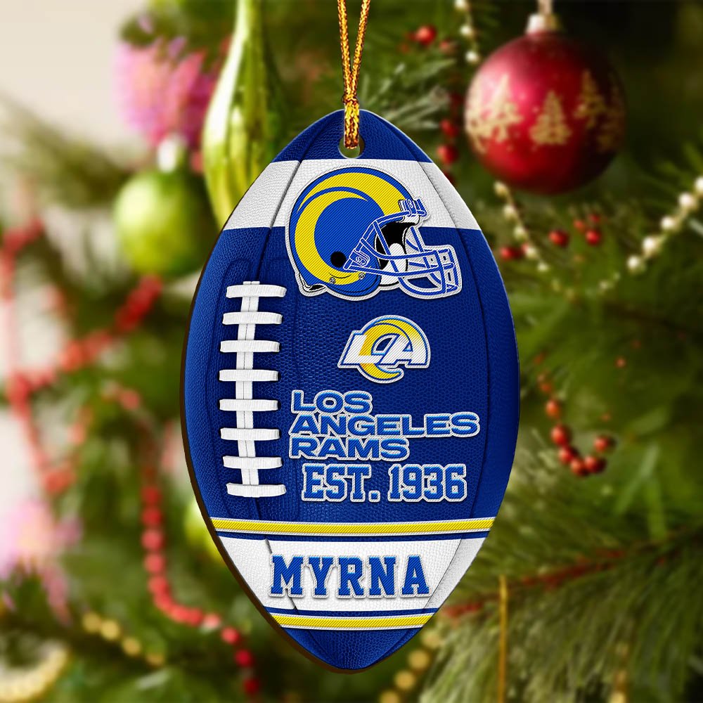 Alternative view of Los Angeles Rams Wooden Ornament 2024 Version Custom Your Name, Sport Team Ornament, Christmas Gifts, Gifts For Fans ETHY-52177
