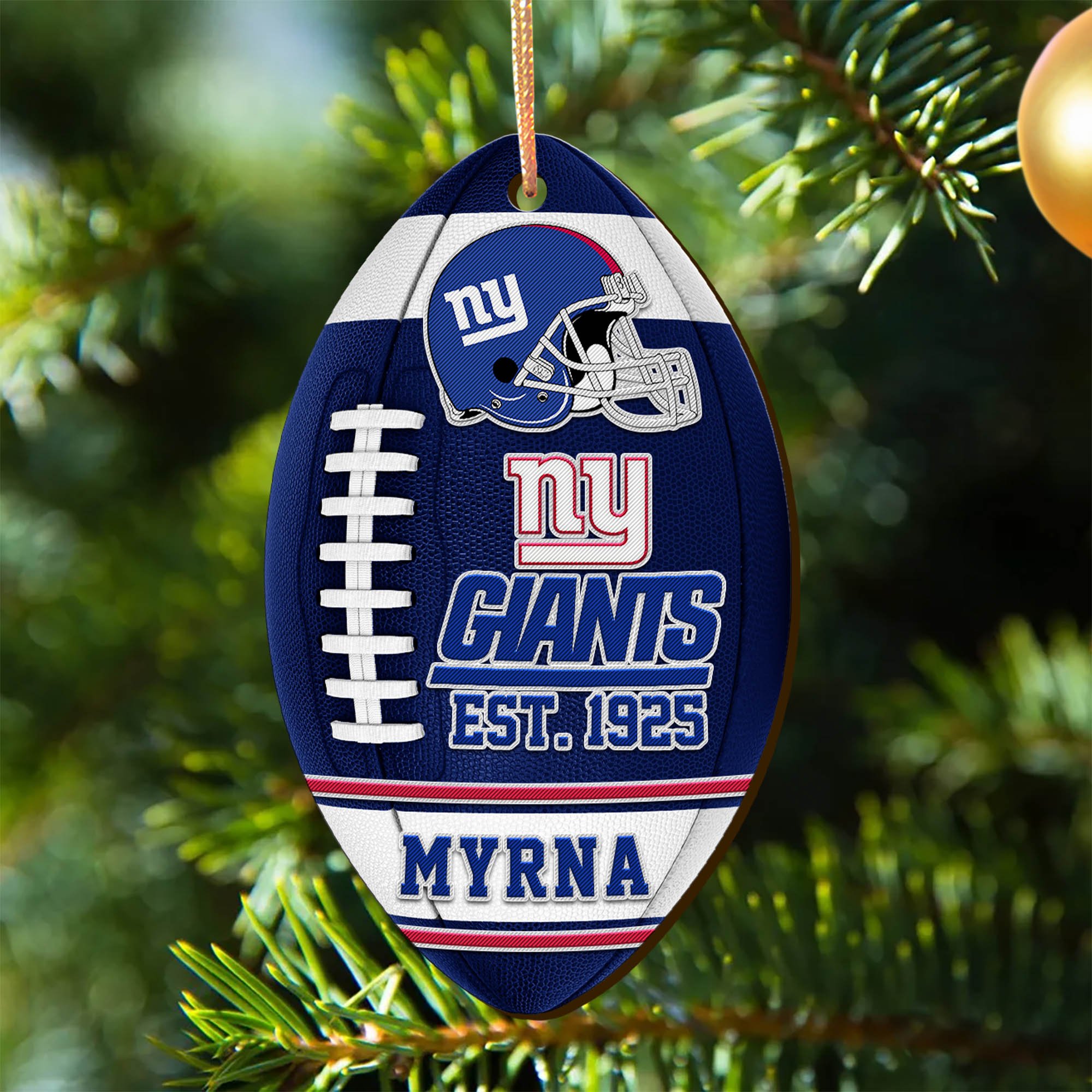 New York Giants Wooden Ornament 2024 Version Custom Your Name, Sport Team Ornament, Christmas Gifts, Gifts For Fans ETHY-52177