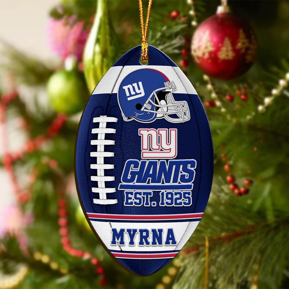 Alternative view of New York Giants Wooden Ornament 2024 Version Custom Your Name, Sport Team Ornament, Christmas Gifts, Gifts For Fans ETHY-52177