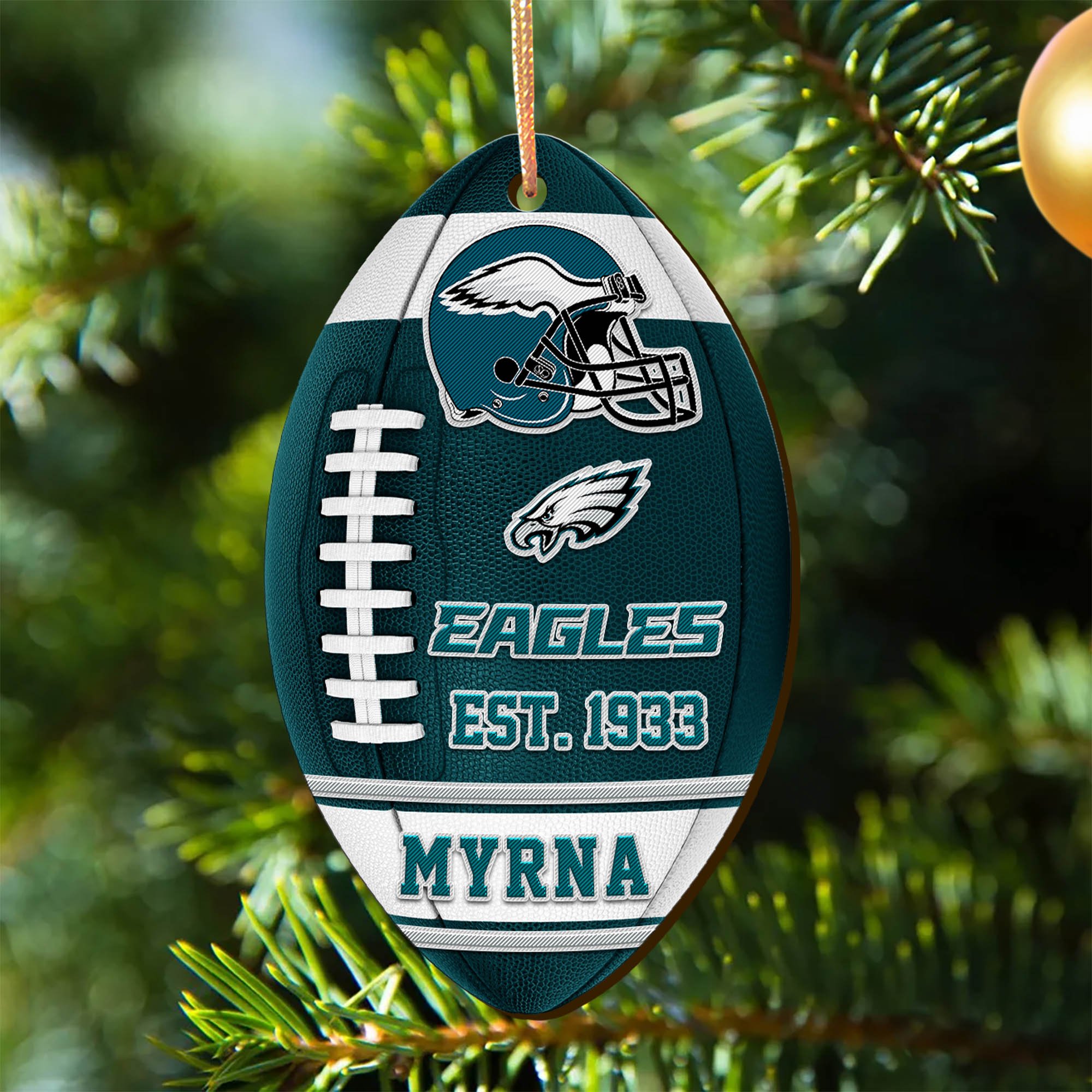 Philadelphia Eagles Wooden Ornament 2024 Version Custom Your Name, Sport Team Ornament, Christmas Gifts, Gifts For Fans ETHY-52177