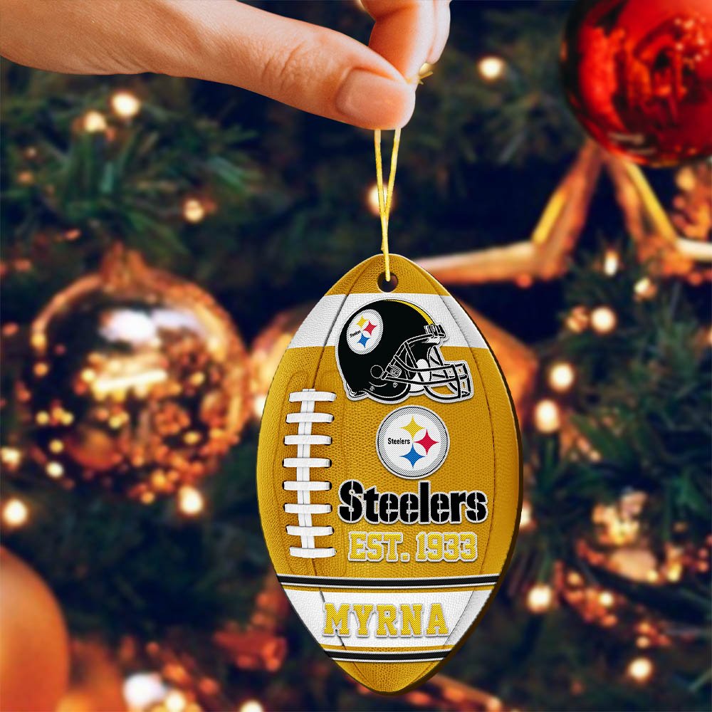 Pittsburgh Steelers Wooden Ornament 2024 Version Custom Your Name, Sport Team Ornament, Christmas Gifts, Gifts For Fans ETHY-52177 - Image 3