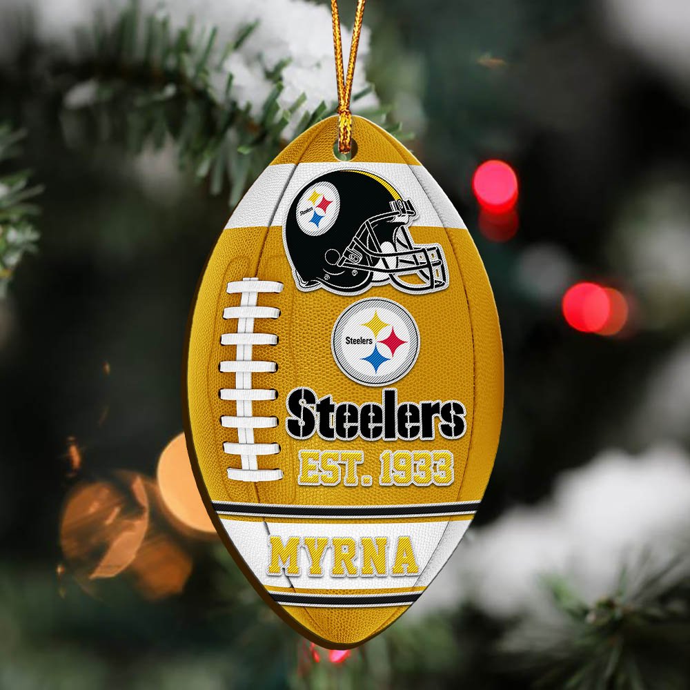 Pittsburgh Steelers Wooden Ornament 2024 Version Custom Your Name, Sport Team Ornament, Christmas Gifts, Gifts For Fans ETHY-52177 - Image 4