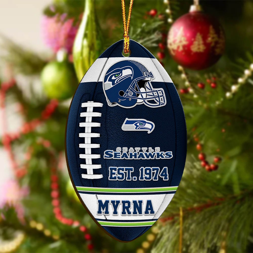 Alternative view of Seattle Seahawks Wooden Ornament 2024 Version Custom Your Name, Sport Team Ornament, Christmas Gifts, Gifts For Fans ETHY-52177