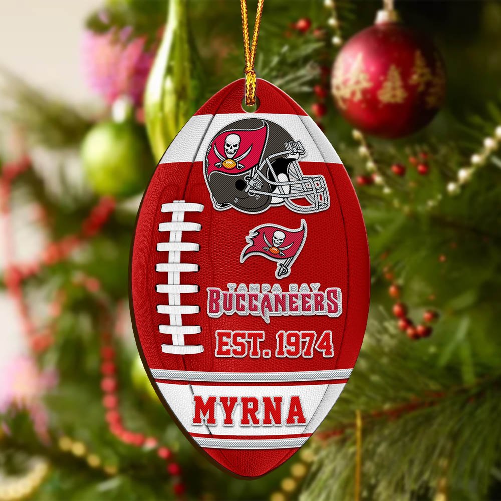 Alternative view of Tampa Bay Buccaneers Wooden Ornament 2024 Version Custom Your Name, Sport Team Ornament, Christmas Gifts, Gifts For Fans ETHY-52177