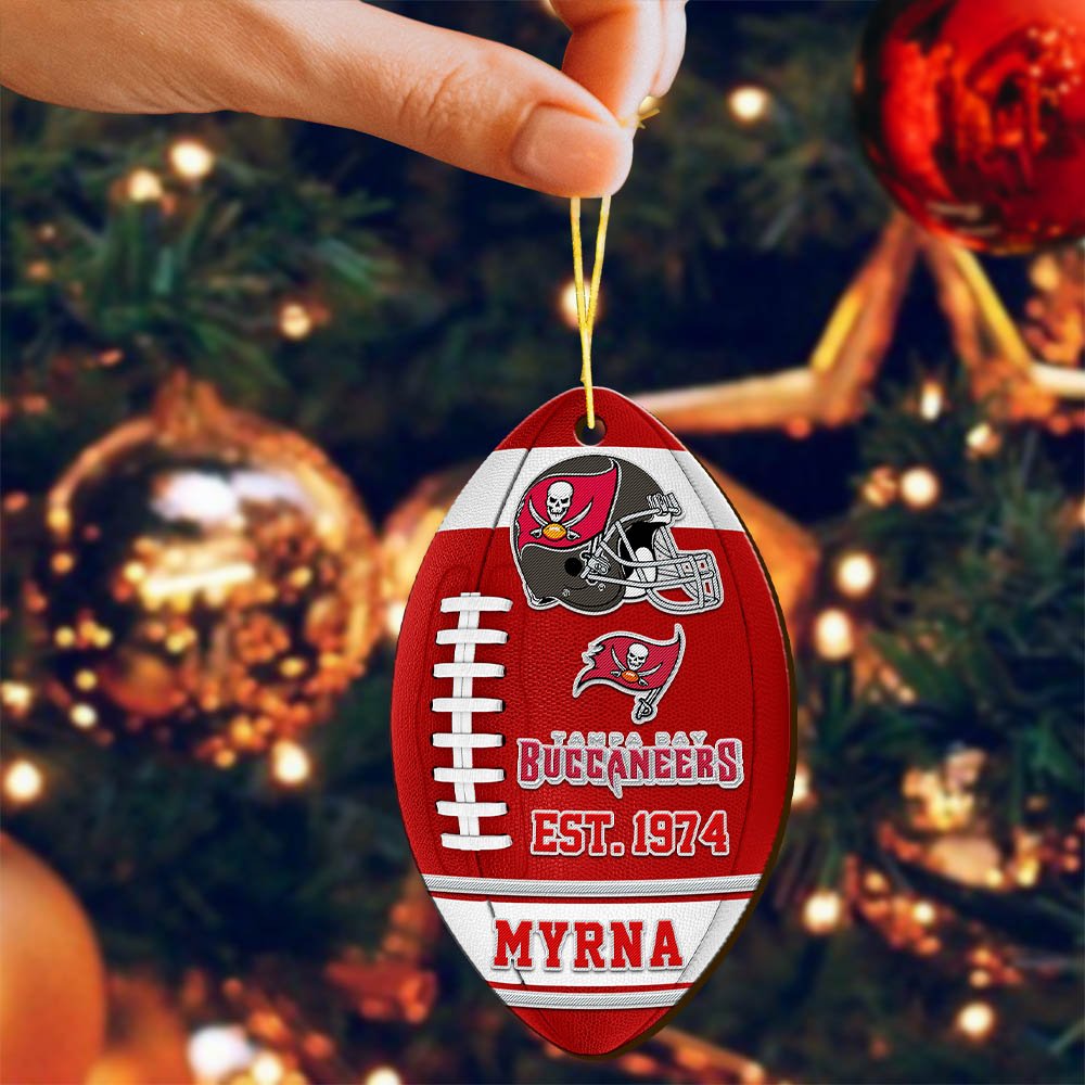 Tampa Bay Buccaneers Wooden Ornament 2024 Version Custom Your Name, Sport Team Ornament, Christmas Gifts, Gifts For Fans ETHY-52177 - Image 3