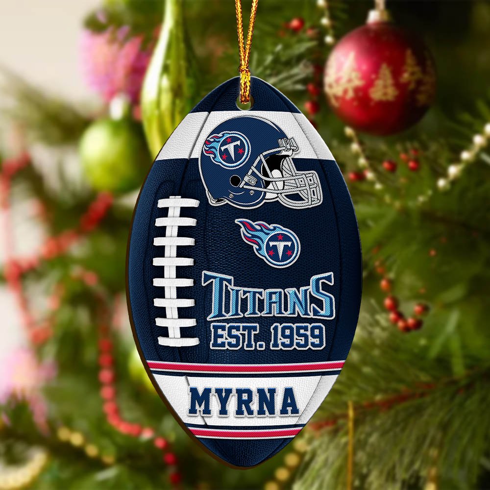 Alternative view of Tennessee Titans Wooden Ornament 2024 Version Custom Your Name, Sport Team Ornament, Christmas Gifts, Gifts For Fans ETHY-52177