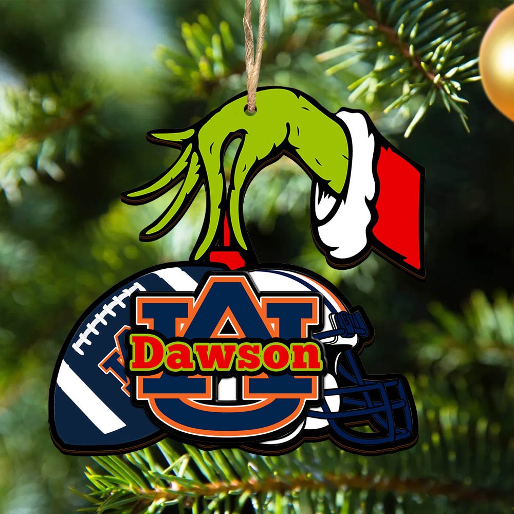Auburn Tigers 2 Layered Wooden Ornament 2024 Version Personalized Your Name, Football Team Ornament, Football Lover Gifts ETHY-52254