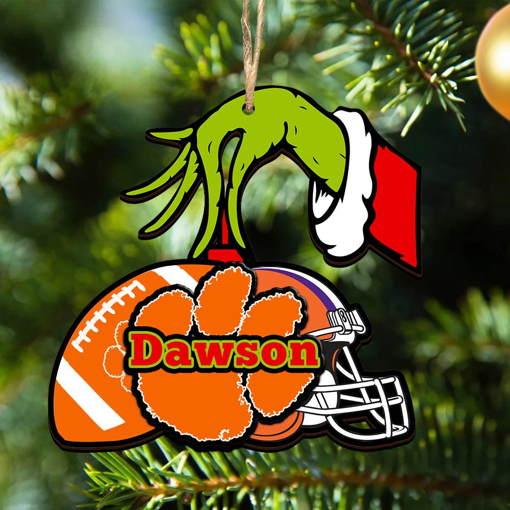 Clemson Tigers 2 Layered Wooden Ornament 2024 Version Personalized Your Name, Football Team Ornament, Football Lover Gifts ETHY-52254