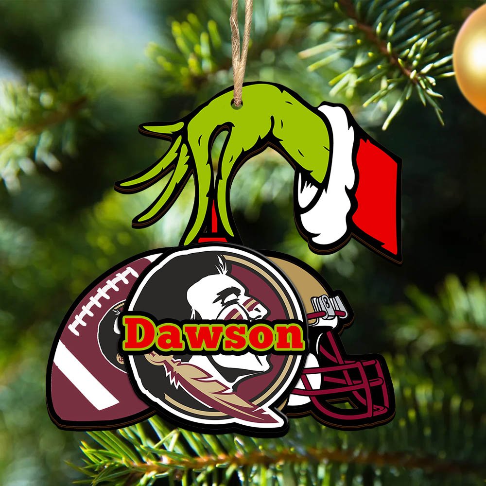 Florida State Seminoles 2 Layered Wooden Ornament 2024 Version Personalized Your Name, Football Team Ornament, Football Lover Gifts ETHY-52254
