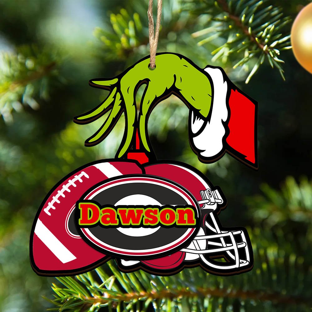 Georgia Bulldogs 2 Layered Wooden Ornament 2024 Version Personalized Your Name, Football Team Ornament, Football Lover Gifts ETHY-52254