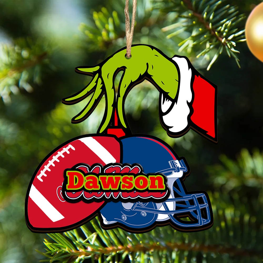Ole Miss Rebels 2 Layered Wooden Ornament 2024 Version Personalized Your Name, Football Team Ornament, Football Lover Gifts ETHY-52254