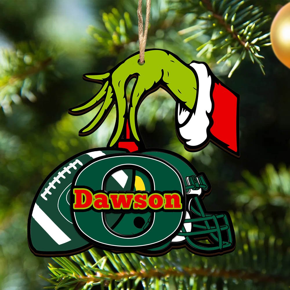 Oregon Ducks 2 Layered Wooden Ornament 2024 Version Personalized Your Name, Football Team Ornament, Football Lover Gifts ETHY-52254