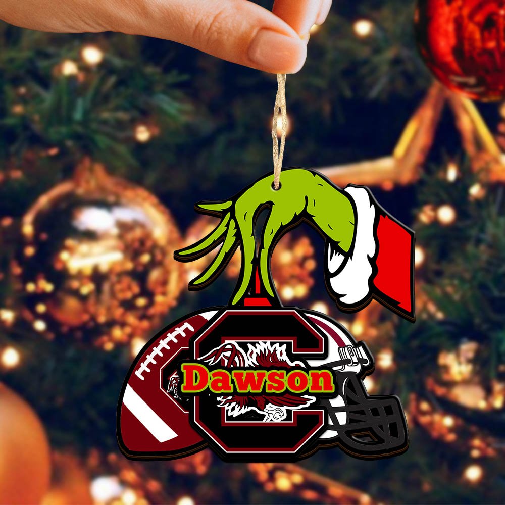 Alternative view of South Carolina Gamecocks 2 Layered Wooden Ornament 2024 Version Personalized Your Name, Football Team Ornament, Football Lover Gifts ETHY-52254