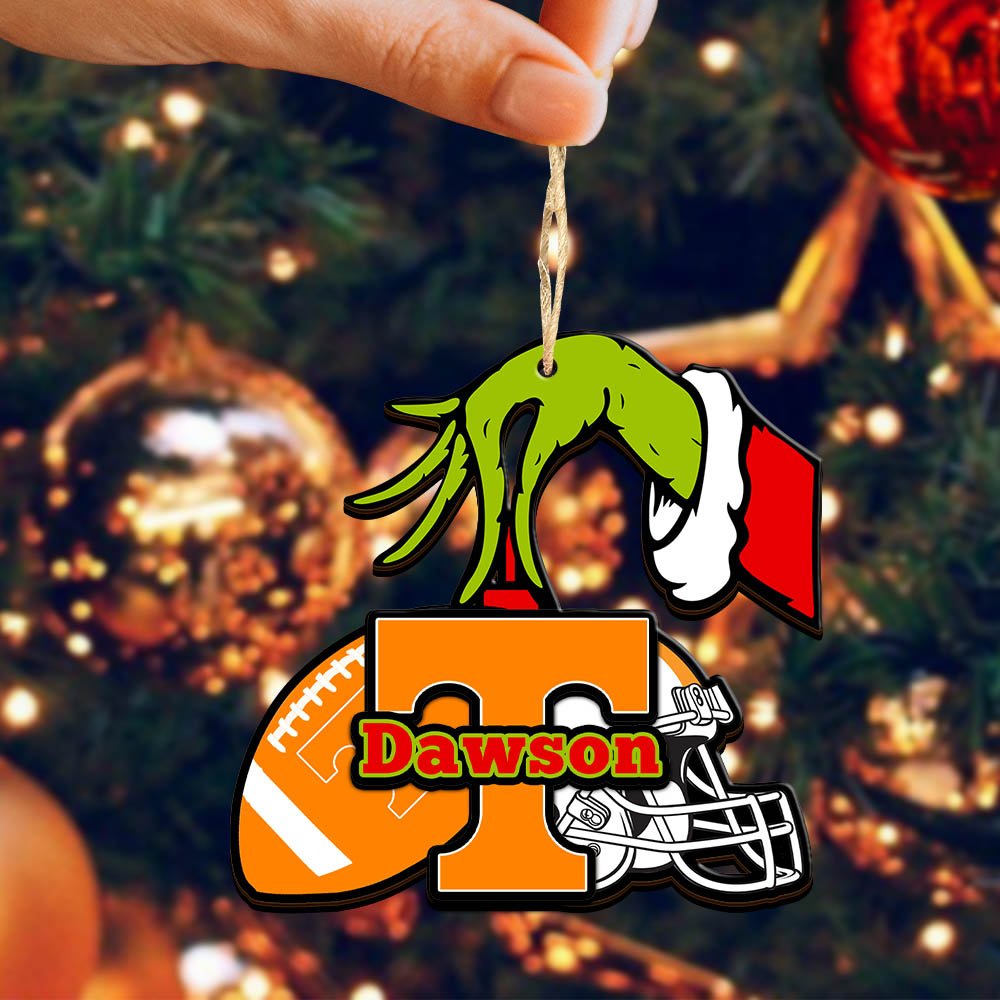 Alternative view of Tennessee Volunteers 2 Layered Wooden Ornament 2024 Version Personalized Your Name, Football Team Ornament, Football Lover Gifts ETHY-52254