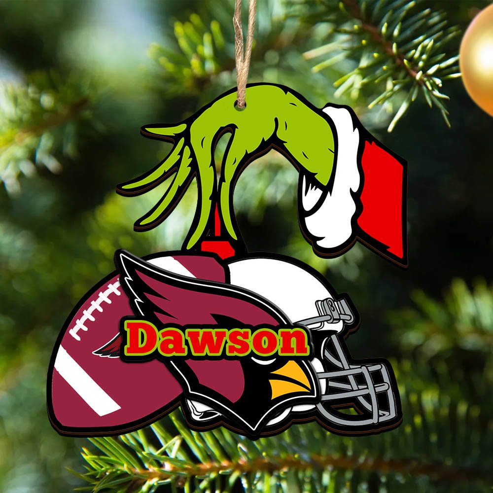 Arizona Cardinals 2 Layered Wooden Ornament 2024 Version Personalized Your Name, Football Team Ornament, Football Lover Gifts ETHY-52254