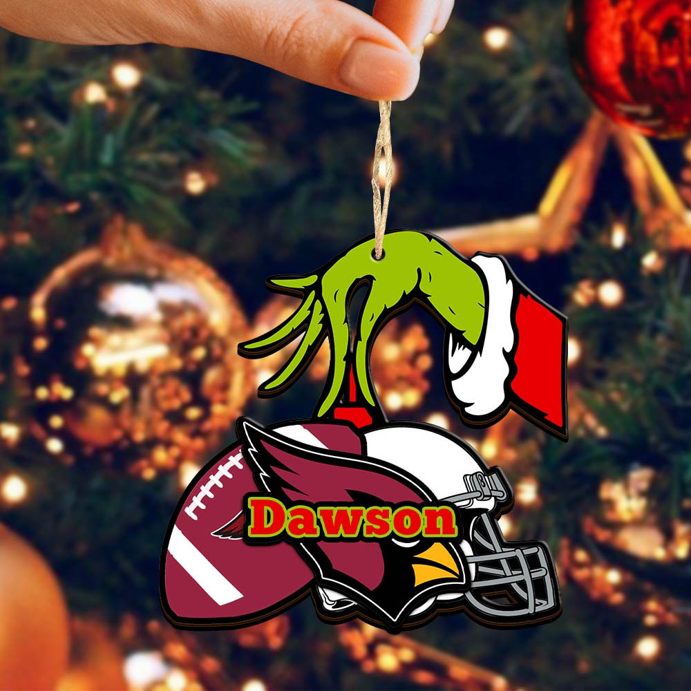 Alternative view of Arizona Cardinals 2 Layered Wooden Ornament 2024 Version Personalized Your Name, Football Team Ornament, Football Lover Gifts ETHY-52254