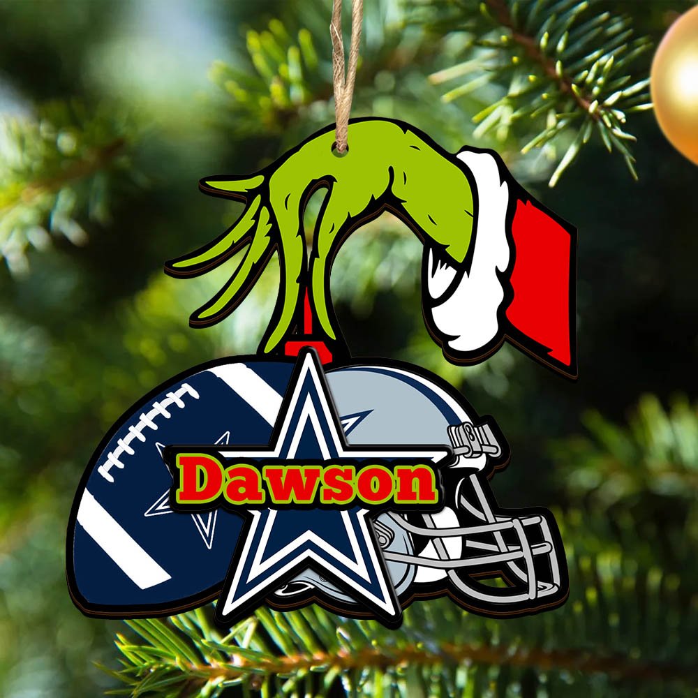 Dallas Cowboys 2 Layered Wooden Ornament 2024 Version Personalized Your Name, Football Team Ornament, Football Lover Gifts ETHY-52254