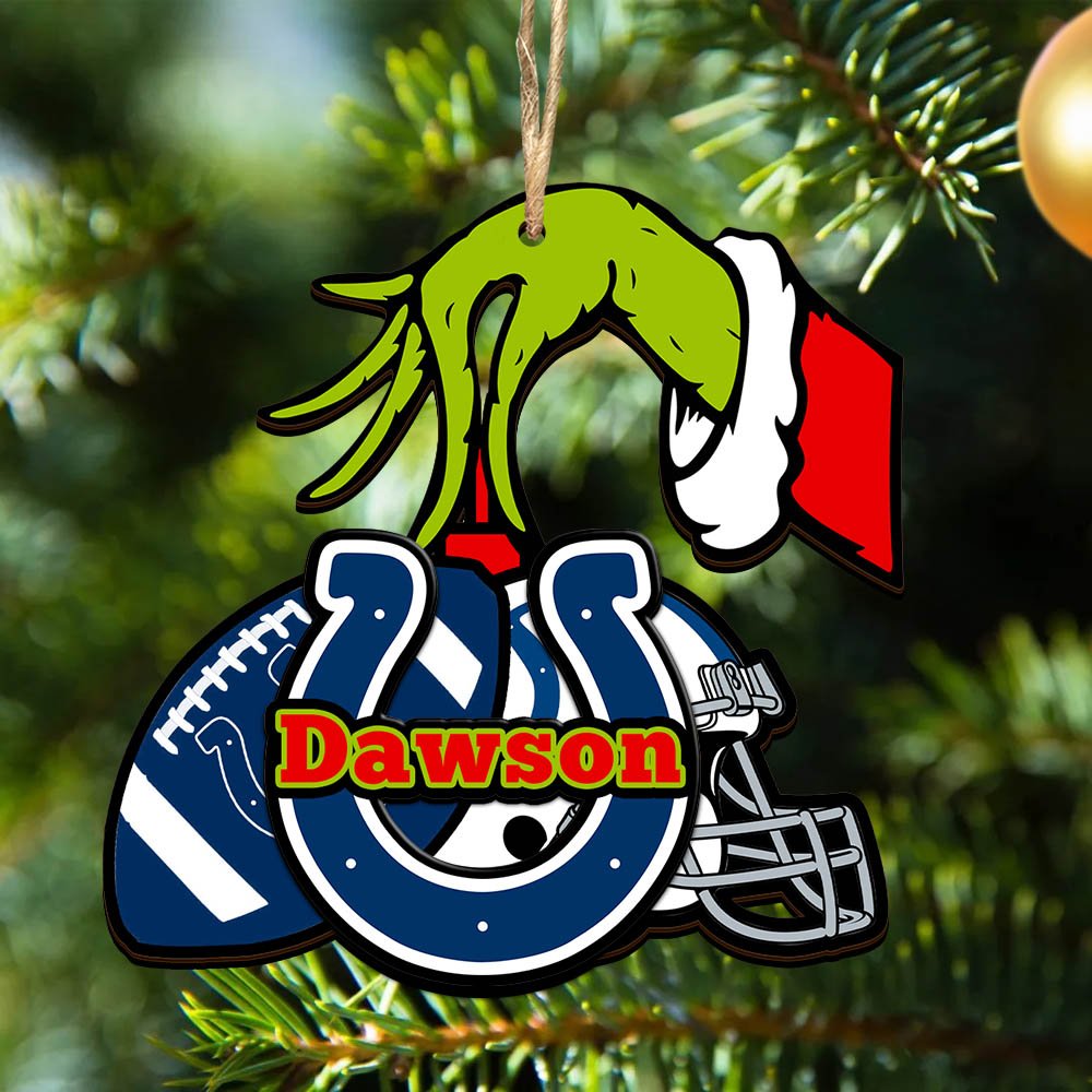 Indianapolis Colts 2 Layered Wooden Ornament 2024 Version Personalized Your Name, Football Team Ornament, Football Lover Gifts ETHY-52254