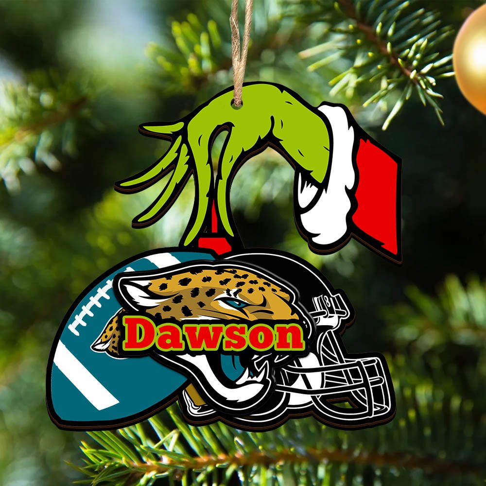 Jacksonville Jaguars 2 Layered Wooden Ornament 2024 Version Personalized Your Name, Football Team Ornament, Football Lover Gifts ETHY-52254