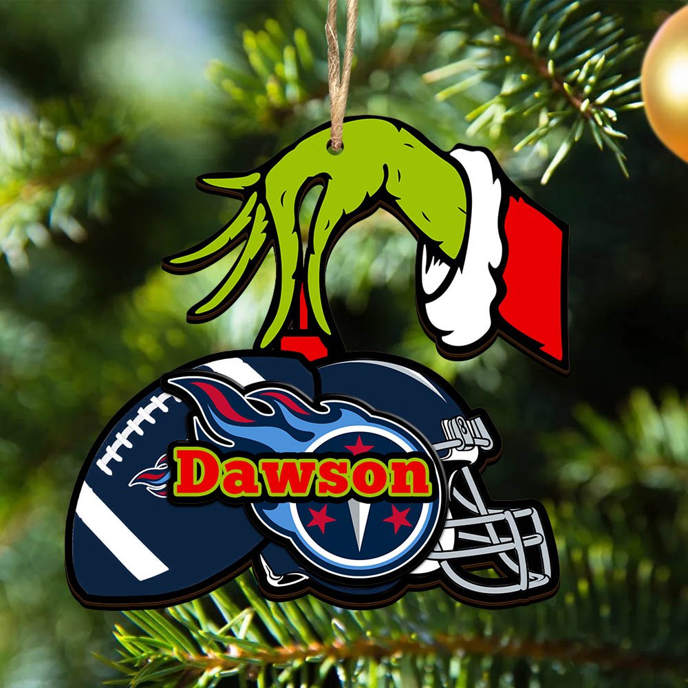Tennessee Titans 2 Layered Wooden Ornament 2024 Version Personalized Your Name, Football Team Ornament, Football Lover Gifts ETHY-52254