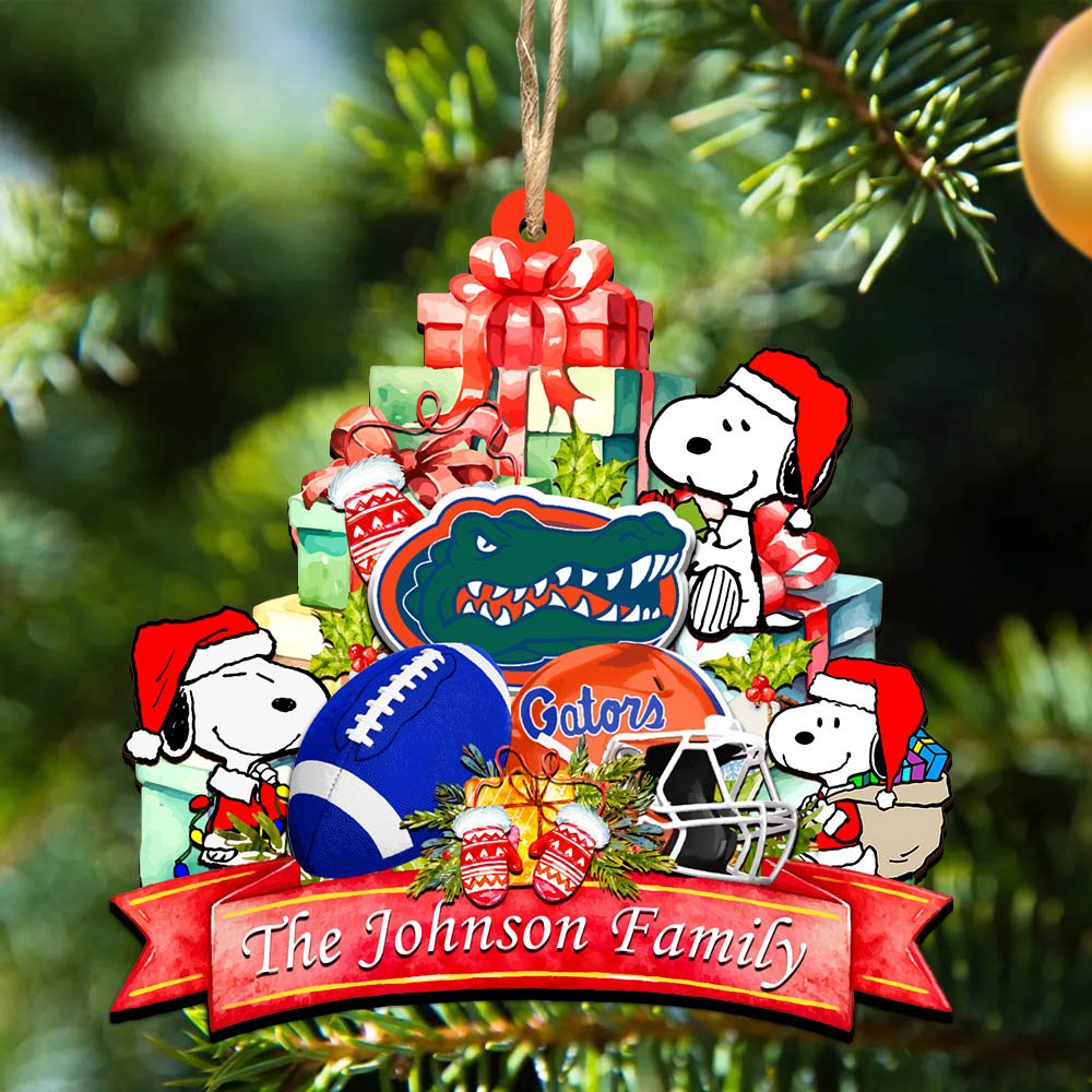 Florida Gators 2 Layered Wooden Ornament 2024 Version Personalized Your Family Name, Sport Ornament, Christmas Gifts For Sport Fan, Home Decorations ETHY-52262