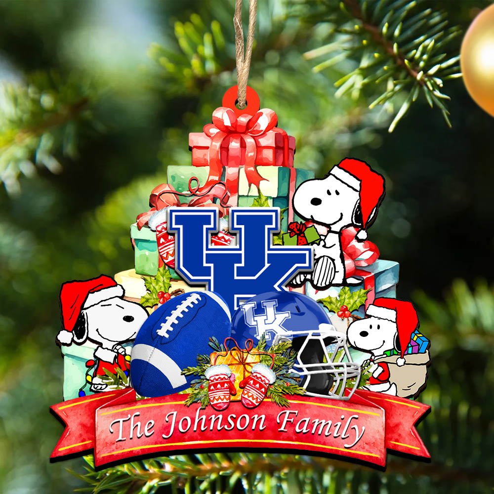 Kentucky Wildcats 2 Layered Wooden Ornament 2024 Version Personalized Your Family Name, Sport Ornament, Christmas Gifts For Sport Fan, Home Decorations ETHY-52262