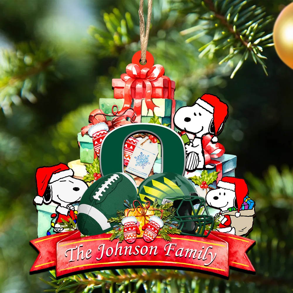 Oregon Ducks 2 Layered Wooden Ornament 2024 Version Personalized Your Family Name, Sport Ornament, Christmas Gifts For Sport Fan, Home Decorations ETHY-52262