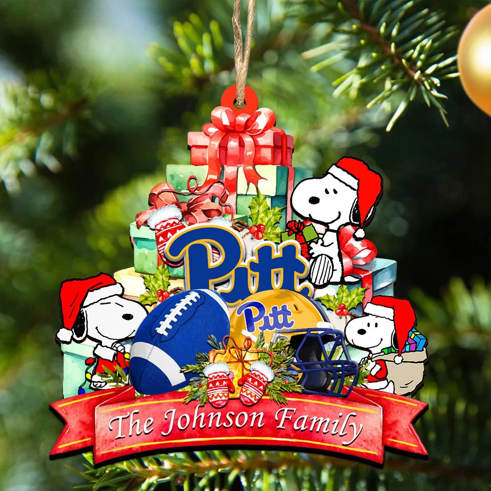 Pittsburgh Panthers 2 Layered Wooden Ornament 2024 Version Personalized Your Family Name, Sport Ornament, Christmas Gifts For Sport Fan, Home Decorations ETHY-52262
