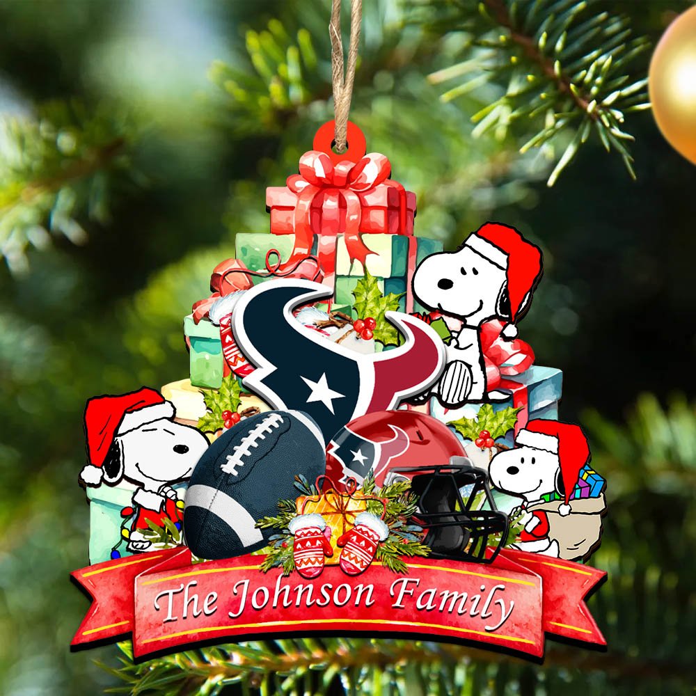 Houston Texans 2 Layered Wooden Ornament 2024 Version Personalized Your Family Name, Sport Ornament, Christmas Gifts For Sport Fan, Home Decorations ETHY-52262