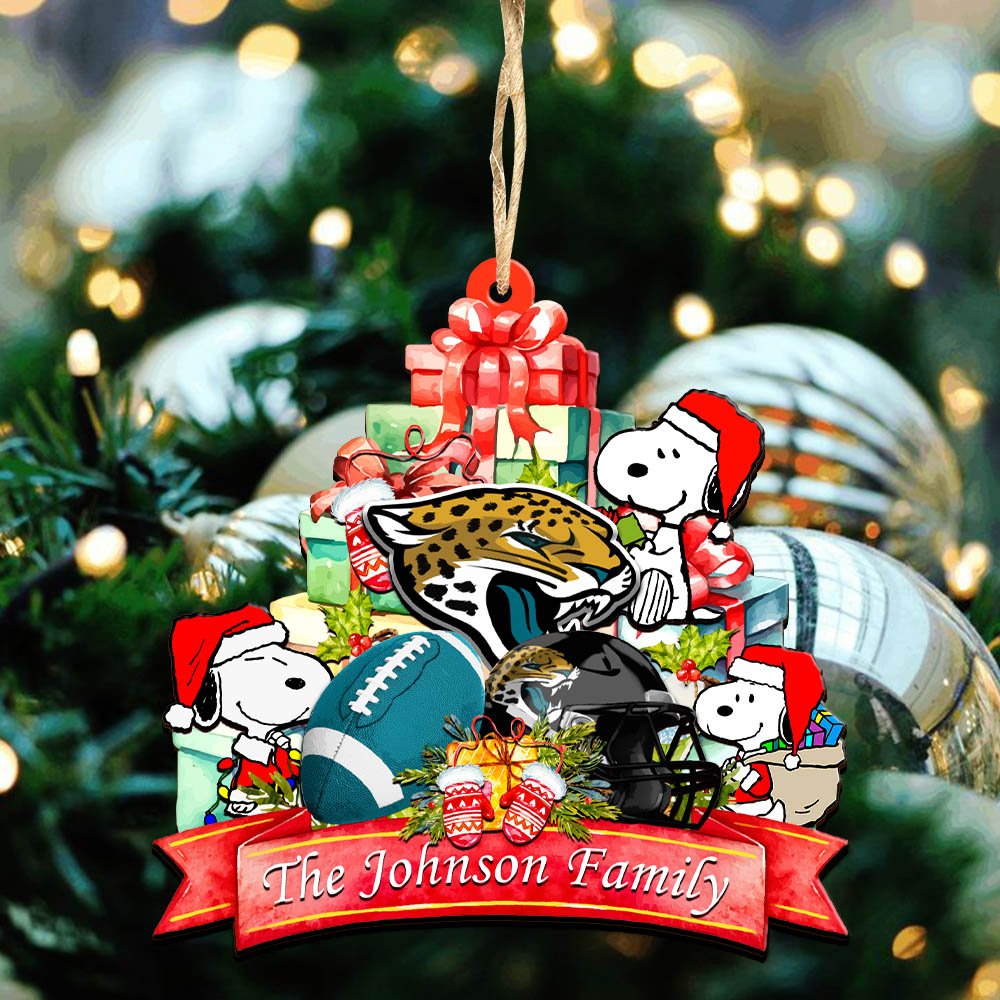 Jacksonville Jaguars 2 Layered Wooden Ornament 2024 Version Personalized Your Family Name, Sport Ornament, Christmas Gifts For Sport Fan, Home Decorations ETHY-52262 - Image 3
