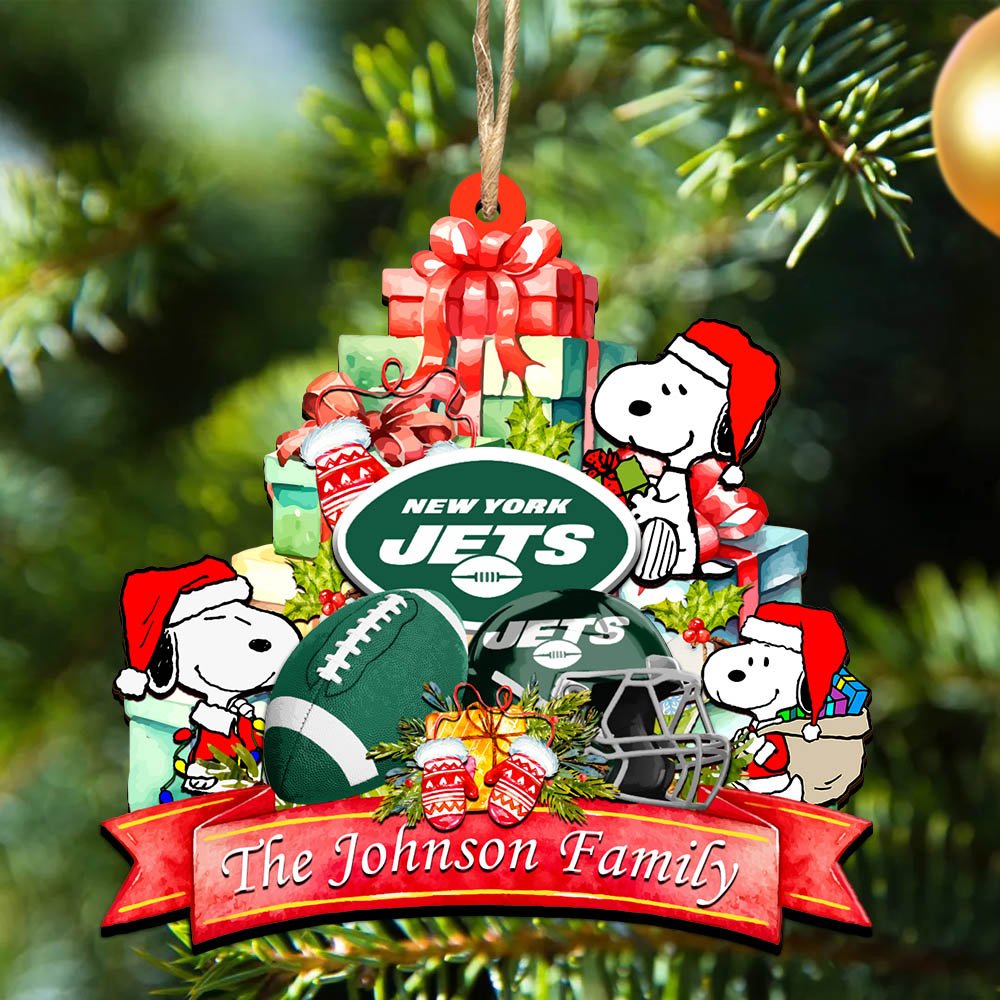 New York Jets 2 Layered Wooden Ornament 2024 Version Personalized Your Family Name, Sport Ornament, Christmas Gifts For Sport Fan, Home Decorations ETHY-52262