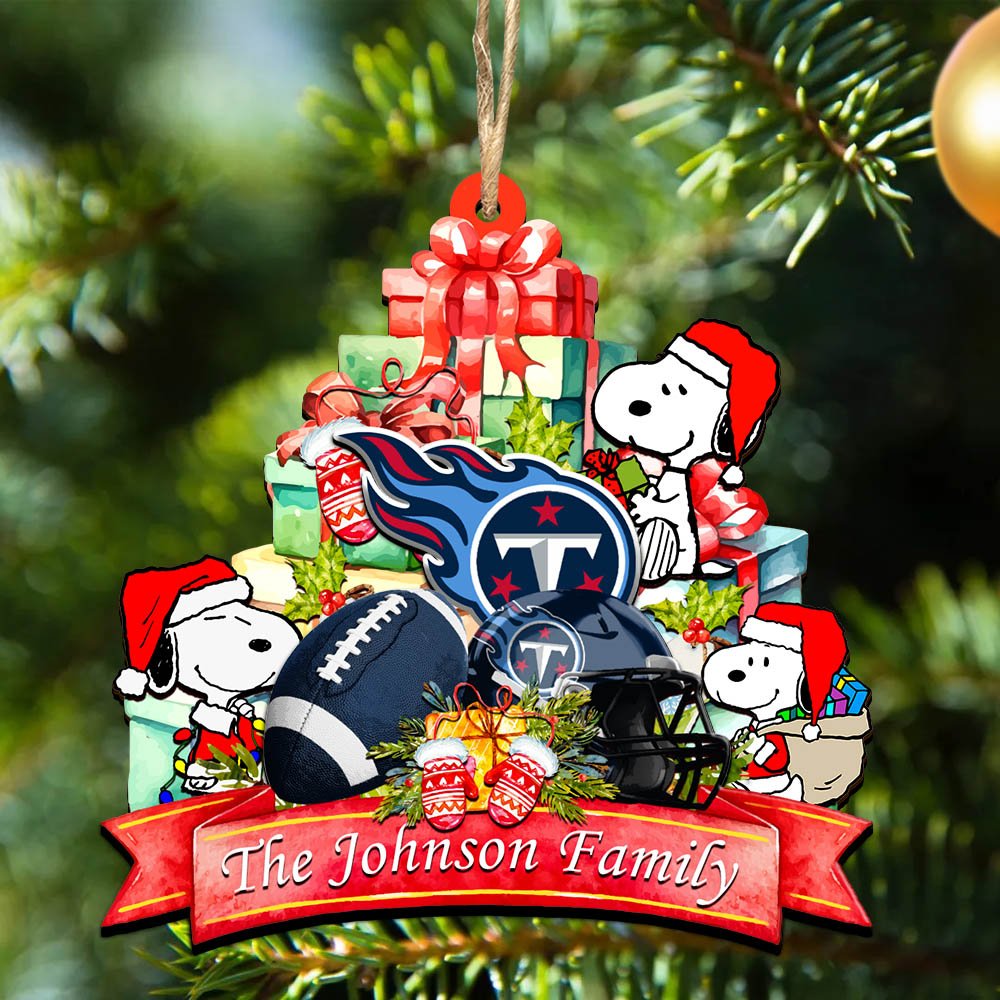 Tennessee Titans 2 Layered Wooden Ornament 2024 Version Personalized Your Family Name, Sport Ornament, Christmas Gifts For Sport Fan, Home Decorations ETHY-52262