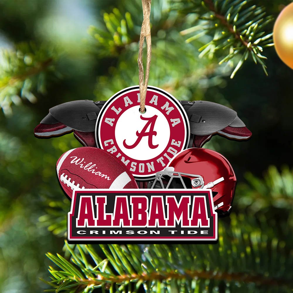 Alabama Crimson Tide 2 Layered Wooden Ornament 2024 Version Personalized Your Name, America Football Ornament, Football Lover Gifts ETHY-52282