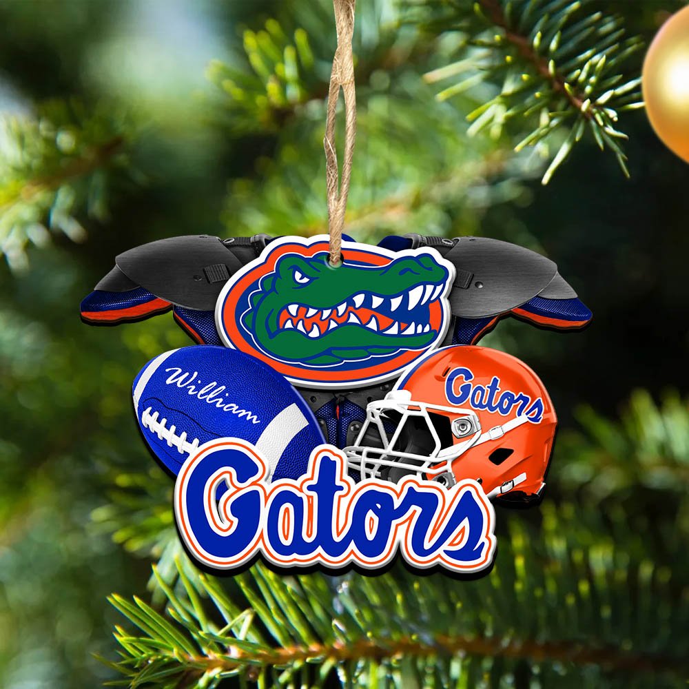 Florida Gators 2 Layered Wooden Ornament 2024 Version Personalized Your Name, America Football Ornament, Football Lover Gifts ETHY-52282